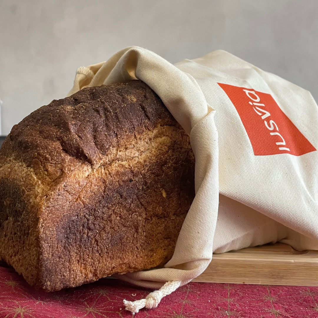 sacca di cotone per conservare il pane firmata iusvia