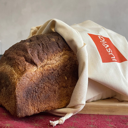 sacca di cotone per conservare il pane firmata iusvia